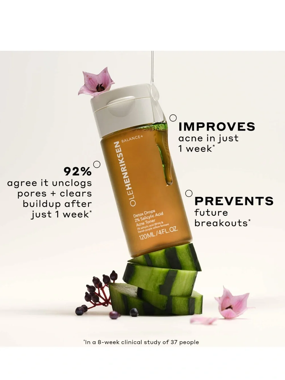 NEW Ole Henriksen Detox Drops 2% Salicylic Acid Acne Toner
